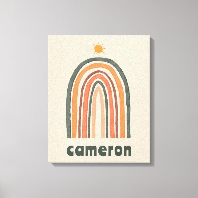Sun Over A Rainbow Canvas Print (Front)