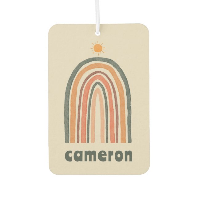 Sun Over A Rainbow Car Air Freshener (Front)