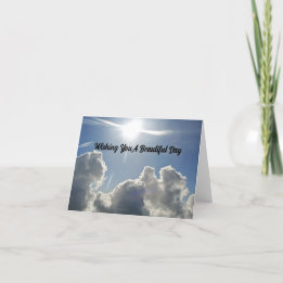 Sun Over Clouds Birthday Card