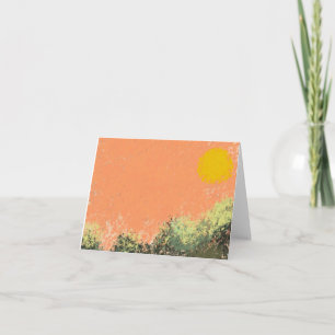 Sun 🌞 Over Trees 🌳 Thank You Card