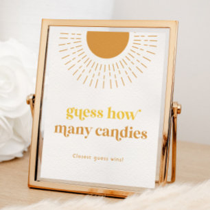 Sun Party Game Sign   Guess the Candies