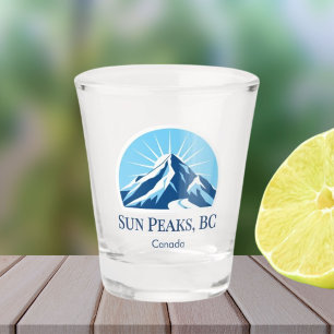 Sun Peaks British Columbia Canada ski souvenir Shot Glass