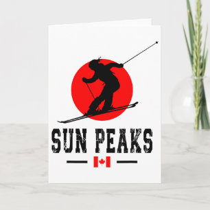 Sun Peaks Canada Ski Resort Rocky Mountains Canadi Card