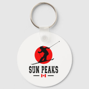 Sun Peaks Canada Ski Resort Rocky Mountains Canadi Key Ring