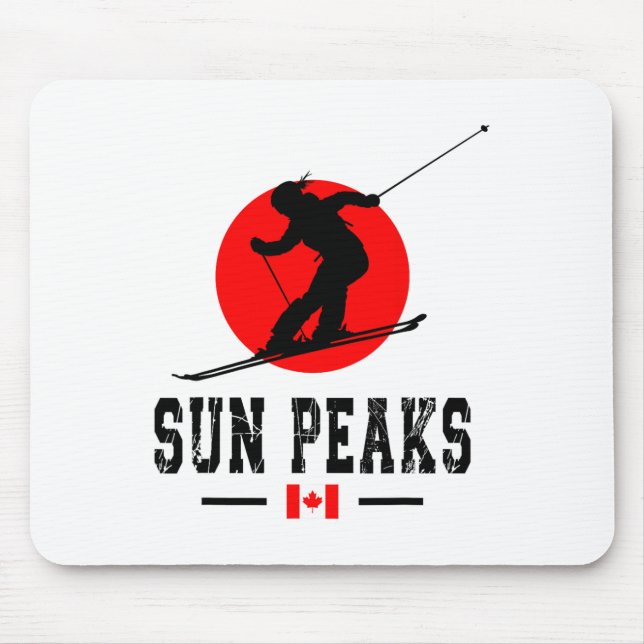 Sun Peaks Canada Ski Resort Rocky Mountains Canadi Mouse Mat (Front)