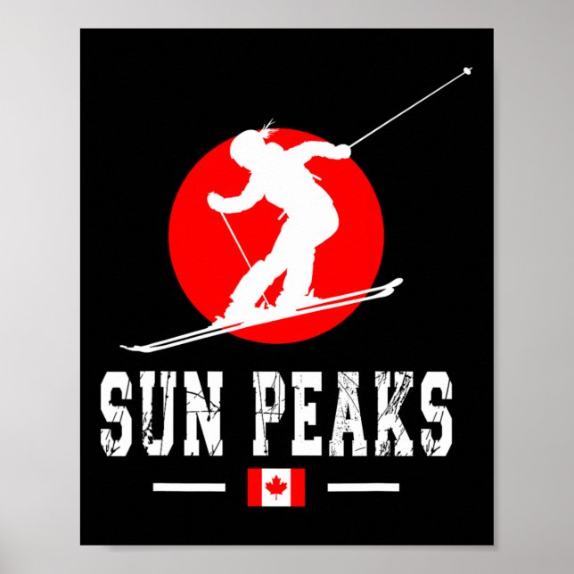 Sun Peaks Canada Ski Resort Rocky Mountains Canadi Poster (Front)