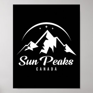 Sun Peaks Canada Ski Resort Skiing Snowboarding  Poster