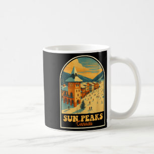 Sun Peaks Canada Vintage Design Retro Ski Village  Coffee Mug