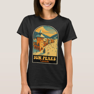 Sun Peaks Canada Vintage Design Retro Ski Village  T-Shirt