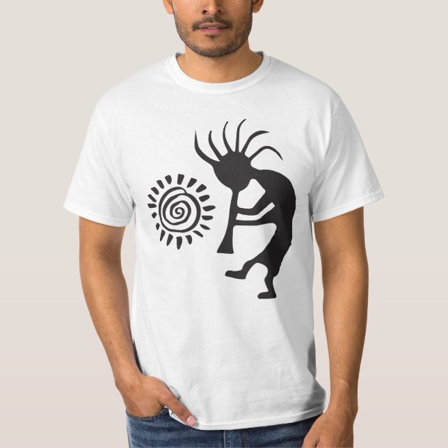 Sun Petroglyphs Kokopelli T-Shirt (Front)