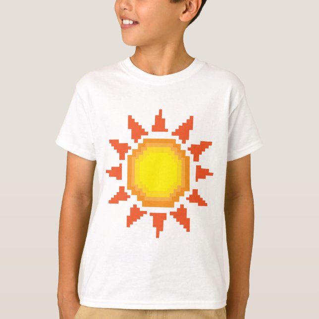Sun Pixel Art T-Shirt (Front)