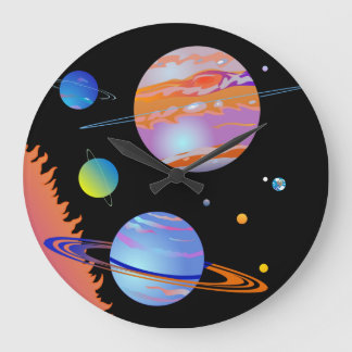 Sun&Planets 2 Large Clock