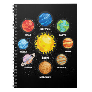 Sun Planets Outer Space Scientist Astronaut Space Notebook