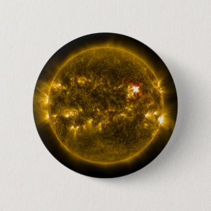 Sun power 6 cm round badge