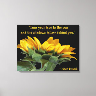 Sun Proverb on wrapped canvas