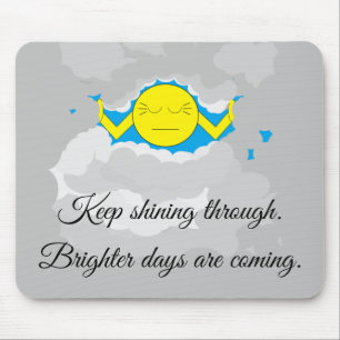 Sun Pushing Through Storm Clouds:  Mouse Mat