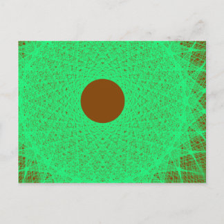sun radiating mint colour light postcard