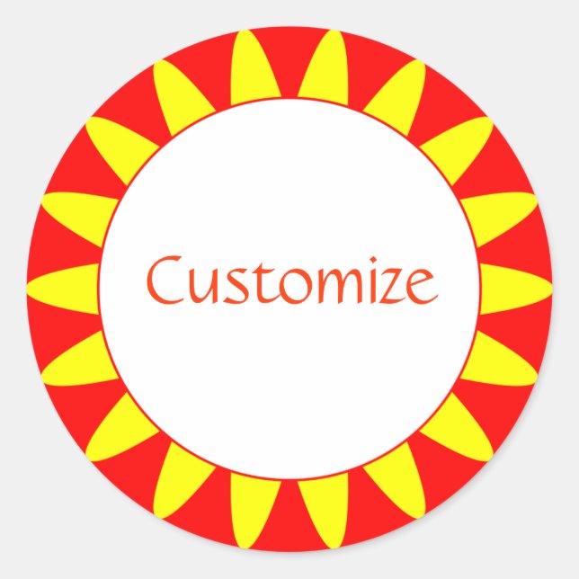 Sun Ray Template - 3 Classic Round Sticker (Front)