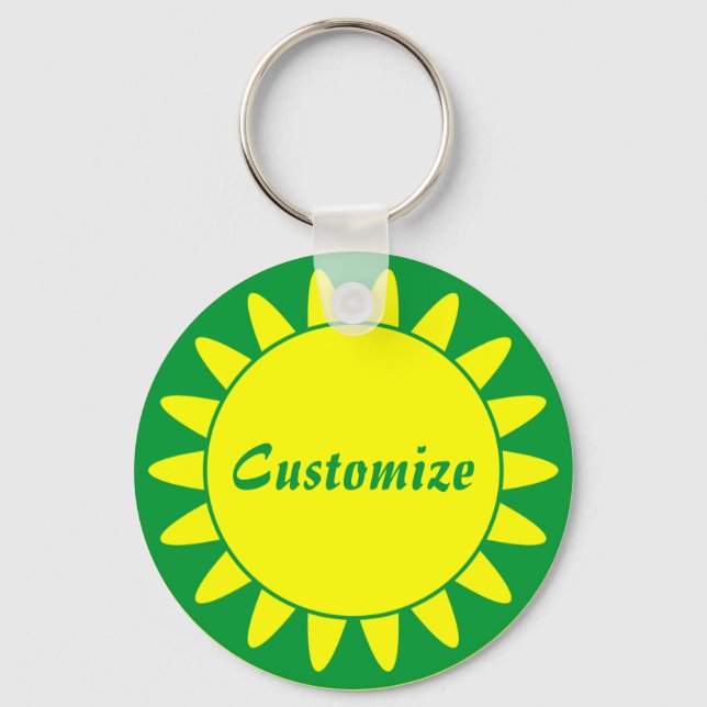 Sun Ray Template - 3 - Green Key Ring (Front)