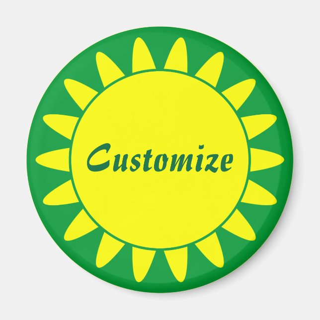 Sun Ray Template - 3 - Green Magnet (Front)
