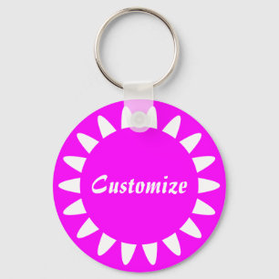Sun Ray Template - 3 - Magenta - 1 Key Ring