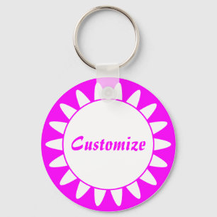 Sun Ray Template - 3 - Magenta Key Ring