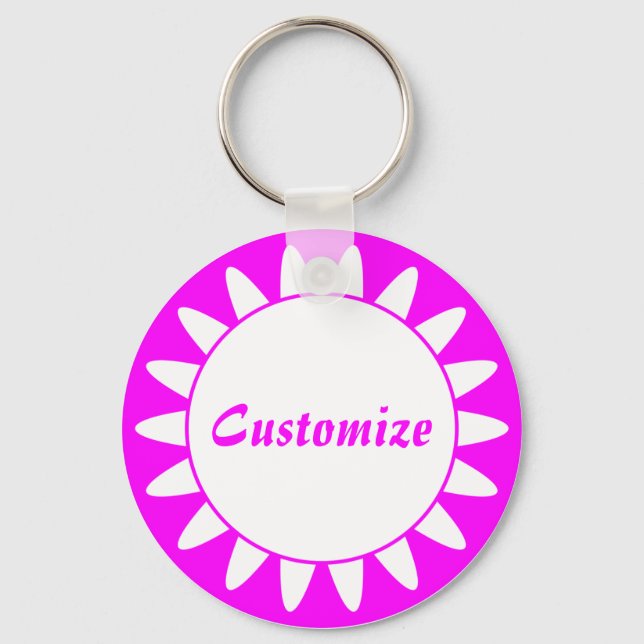 Sun Ray Template - 3 - Magenta Key Ring (Front)