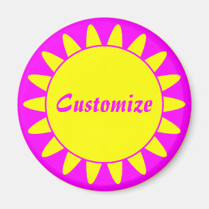 Sun Ray Template - 3 - Magenta & Yellow Magnet