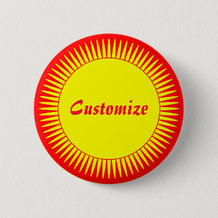 Sun Ray Template 6 Cm Round Badge