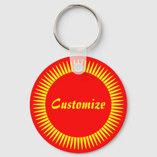 Sun Ray Template (red) Key Ring