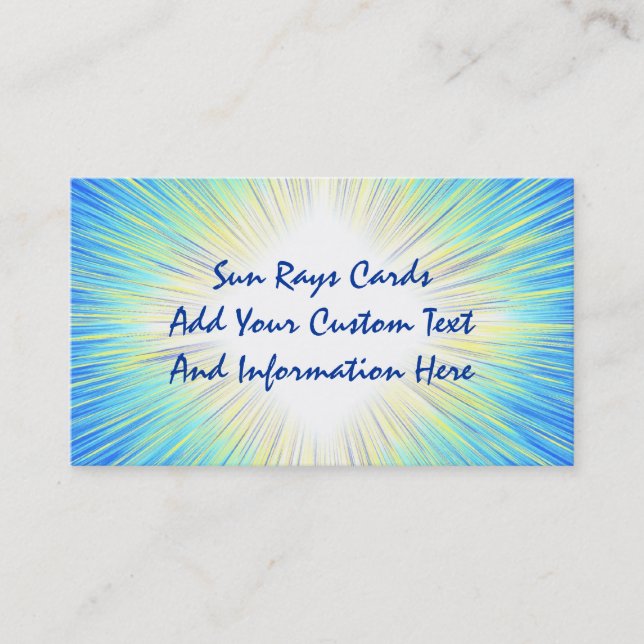 Sun Rays Business Cards (Front)