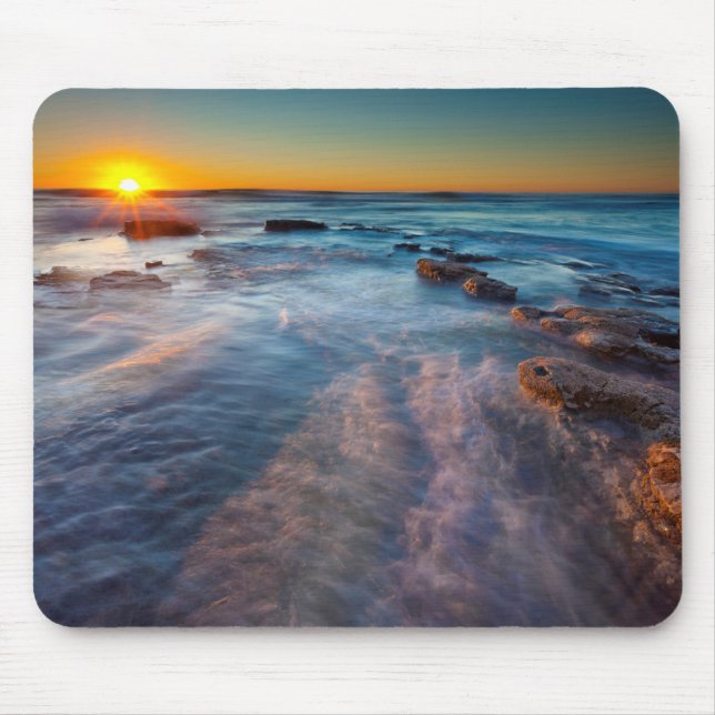 Sun rays illuminate the Pacific Ocean Mouse Mat (Front)