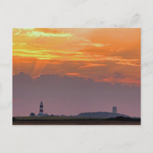 Sun rays over Happisburgh Postcard