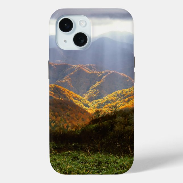 Sun Rays Over Shirakami-Sanchi Mountains Case-Mate iPhone Case (Back)