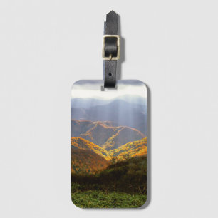 Sun Rays Over Shirakami-Sanchi Mountains Luggage Tag
