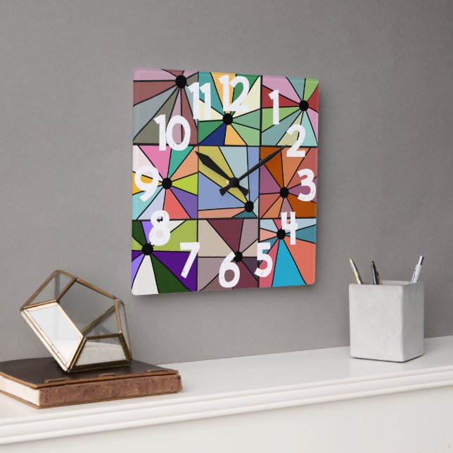 Sun Rays  Square Wall Clock (Office)