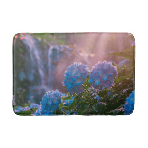 Sun Rays Sunset Flowers Hydrangeas Padded Mat