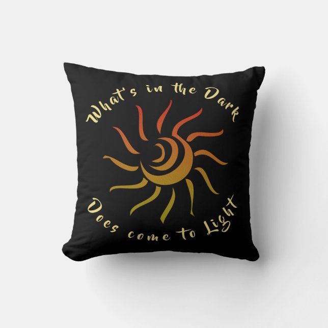 Sun Rays Sunshine Light Inspired Saying Cushion (Front)