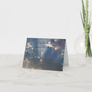 Sun Rays Through Clouds Sympathy Greeting Card