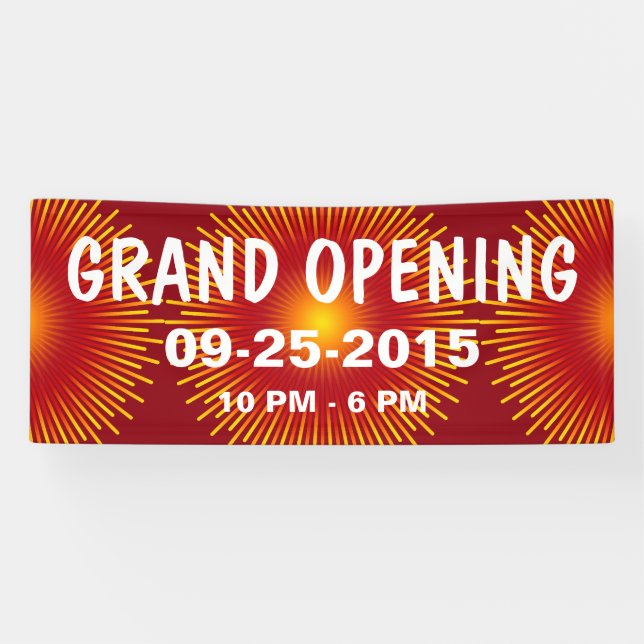 Sun Rays yellow red orange gradients Banner (Horizontal)