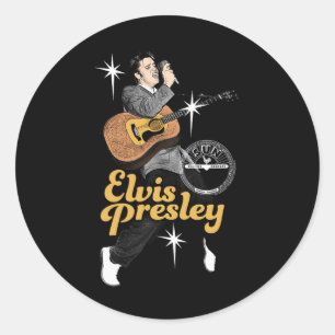 Sun Records X Elvis Presley Dancing With Stars  Classic Round Sticker