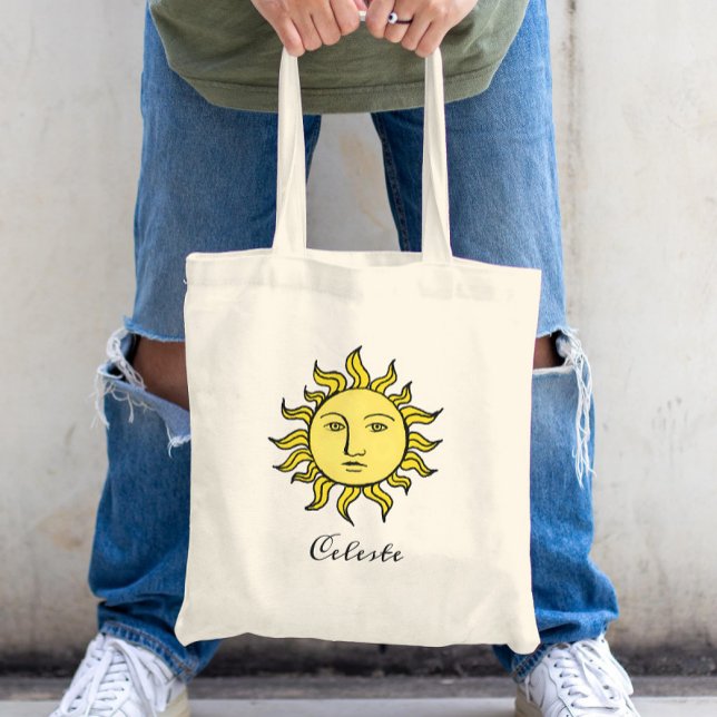     Sun Retro Magic Vintage Personalized Celestial Tote Bag (Creator Uploaded)
