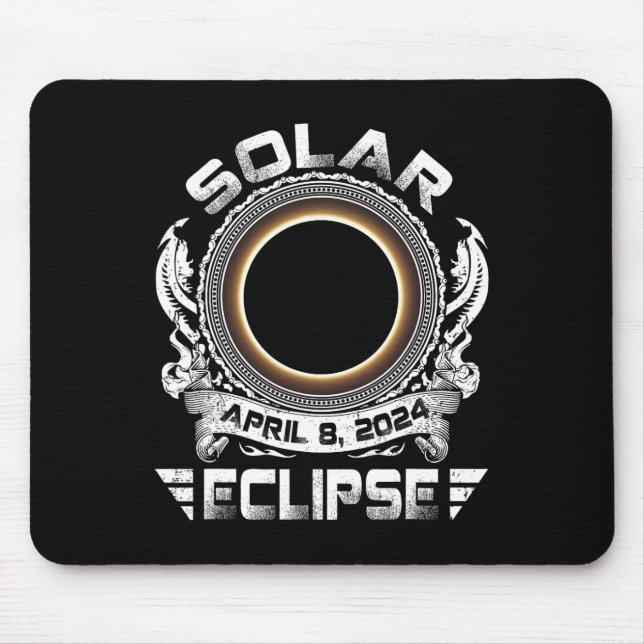 Sun Retro Solar Eclipse 2024 Totality April 8 Men  Mouse Mat (Front)
