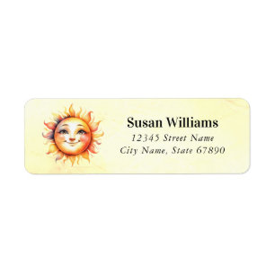 Sun Return Address Label