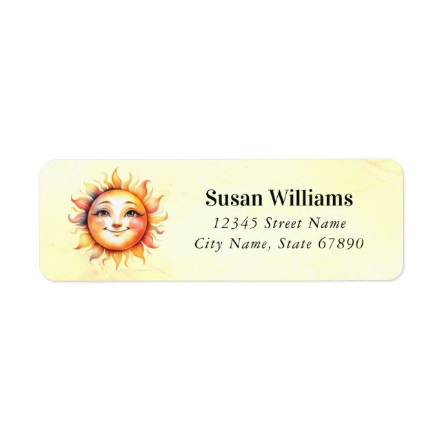 Sun Return Address Label (Front)