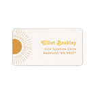 Sun Return Address Labels | Boho Sun Address Label