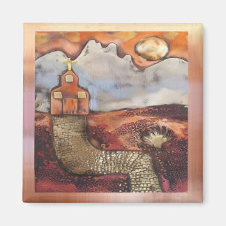 Sun Rise Church By Sheri Kerr Magnet