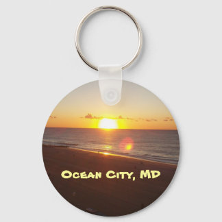Sun Rising on the Atlantic Ocean Keychain