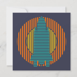 sun rocket stripes invitation