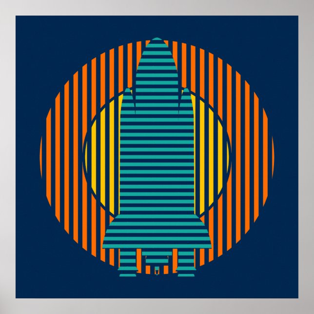 sun rocket stripes poster (Front)